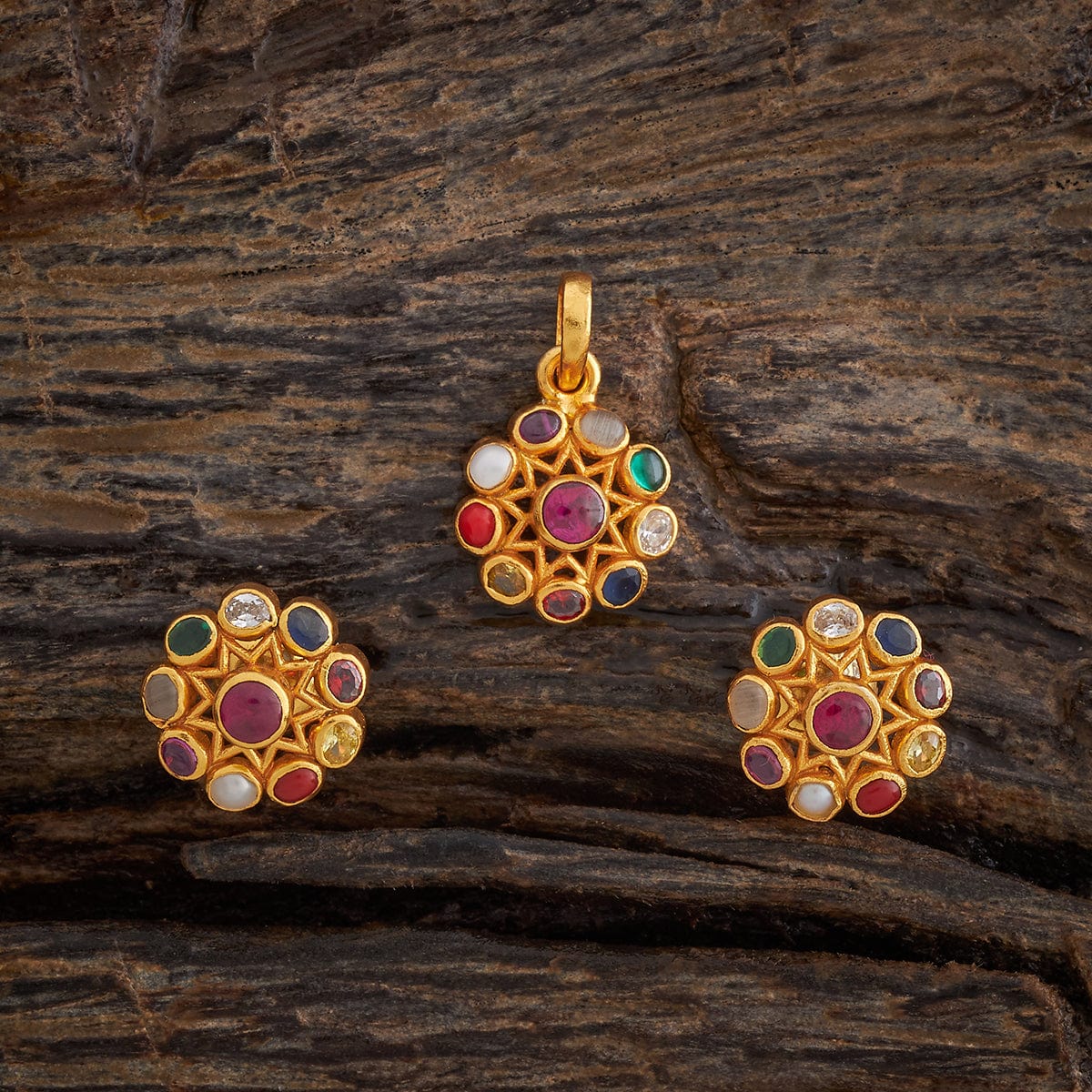 Silver Temple Pendant Earring 178134 - Image 4