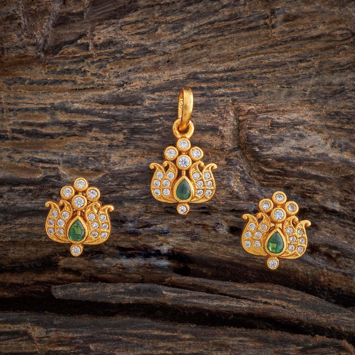 Silver Temple Pendant Earring 178135 - Image 3