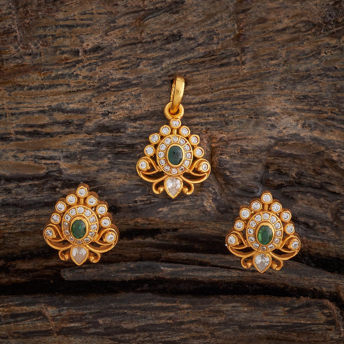 Silver Temple Pendant Earring 178137 - Image 5