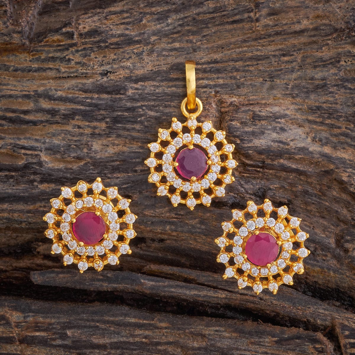 Silver Temple Pendant Earring 178550 - Image 4