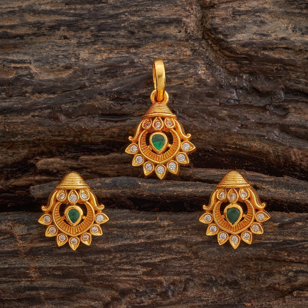 Silver Temple Pendant Earring 185406 - Image 4