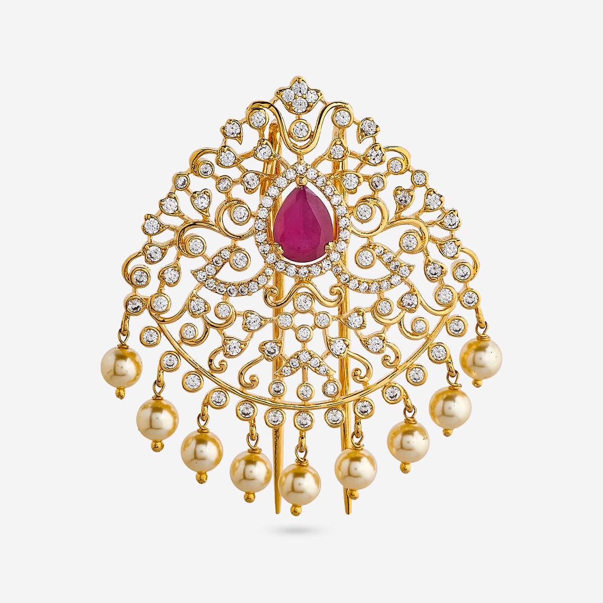 Zircon Hair Brooch 193737