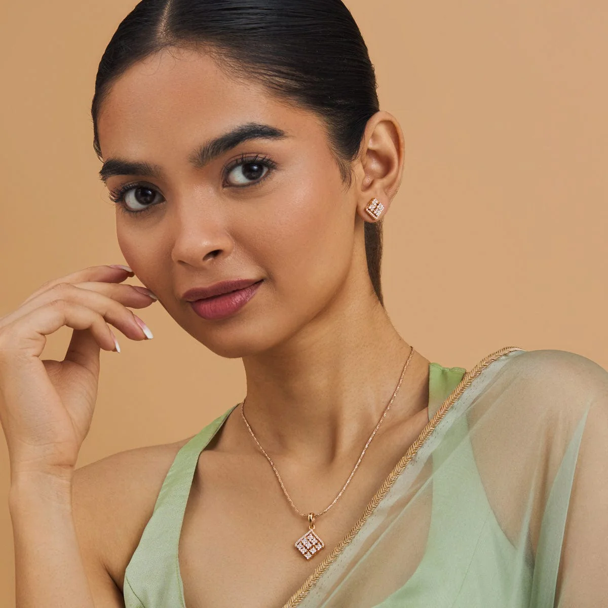 Zircon Pendant Earring 170678 - Image 6