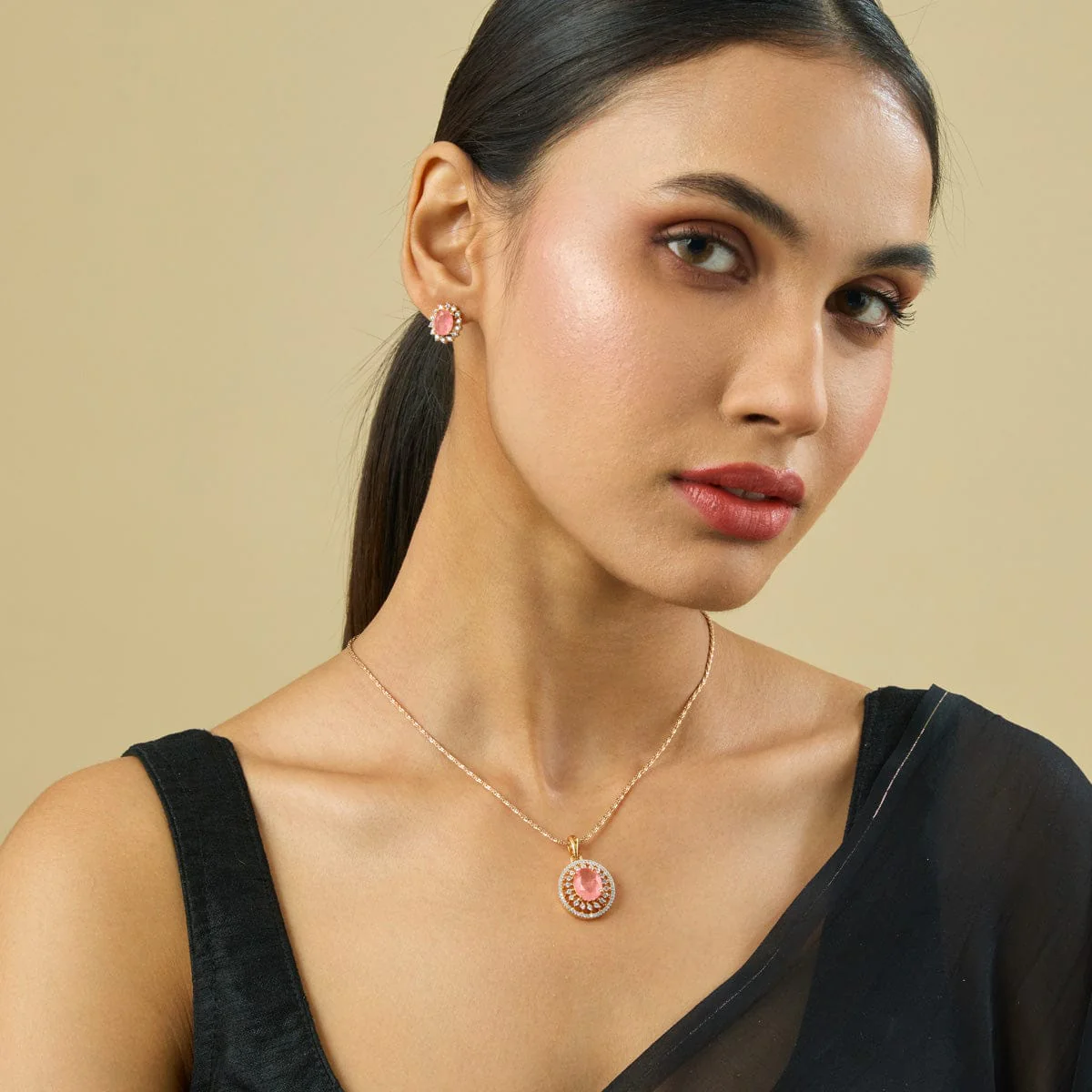 Zircon Pendant Earring 182055 - Image 7