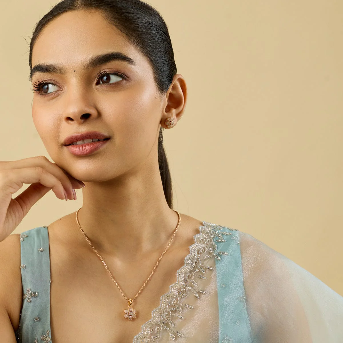 Zircon Pendant Earring 182484 - Image 3