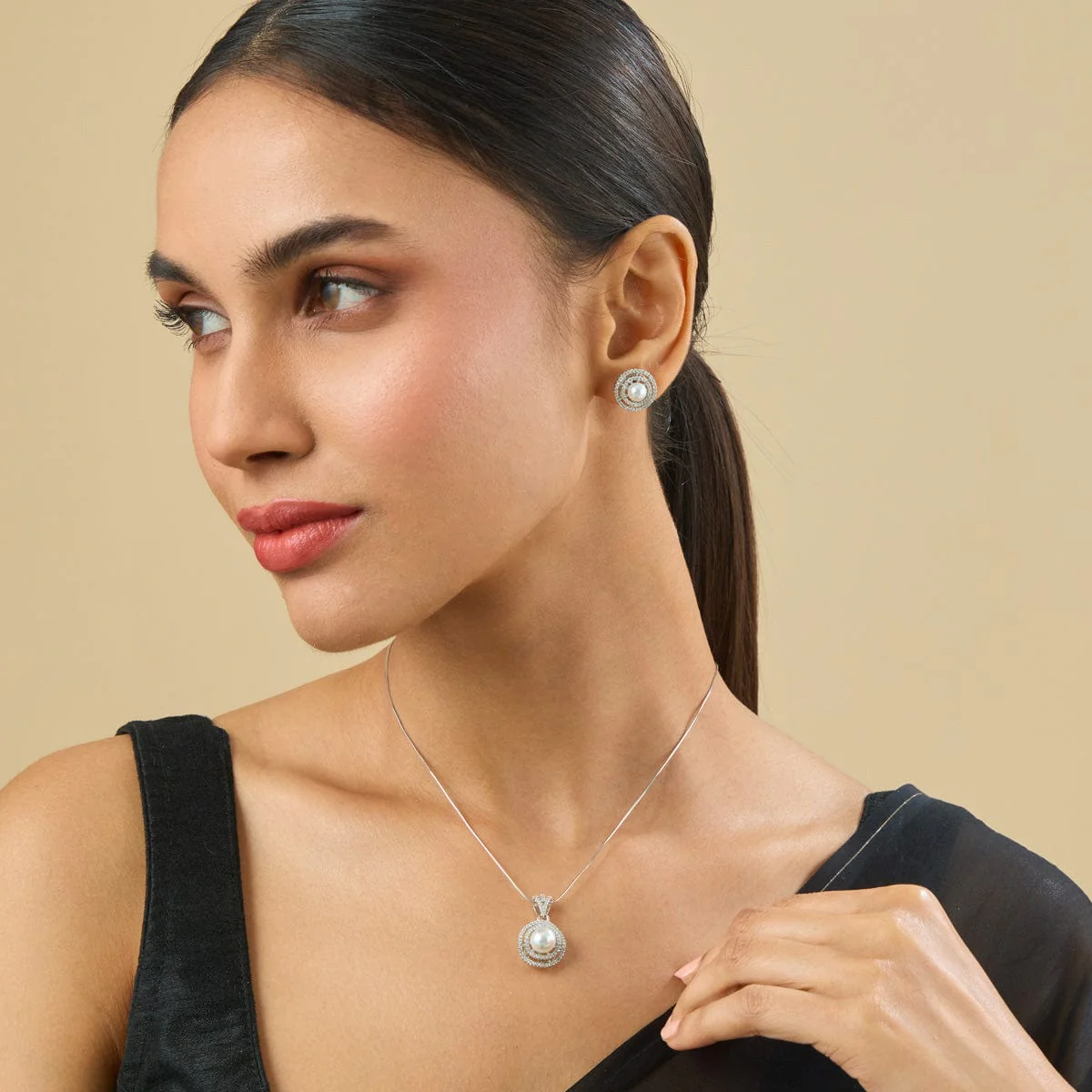 Zircon Pendant Earring 182486 - Image 2
