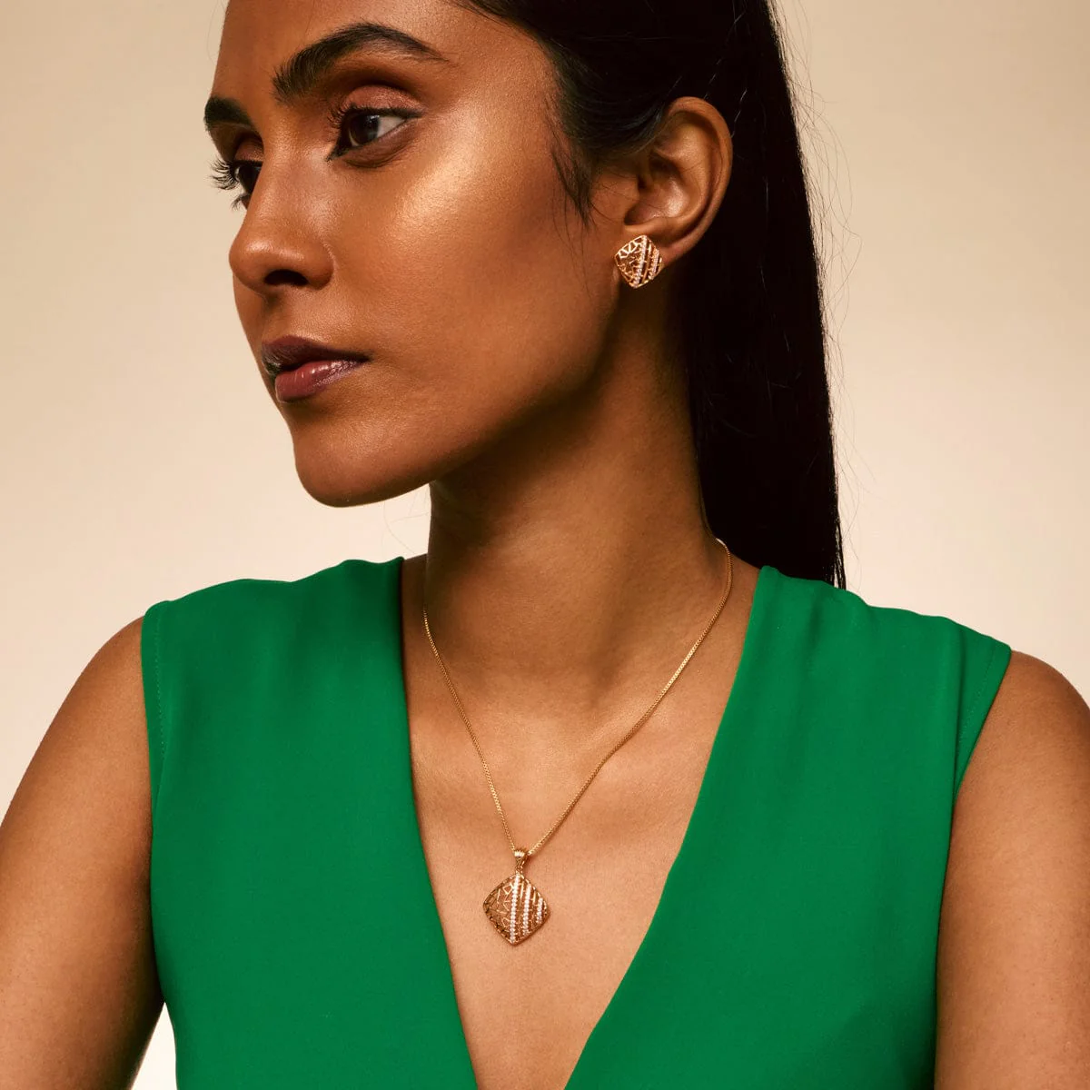 Zircon Pendant Earring 191783 - Image 3