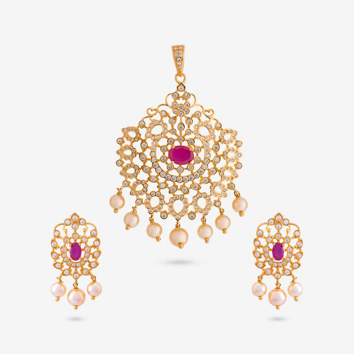 Zircon Pendant Earring 197138