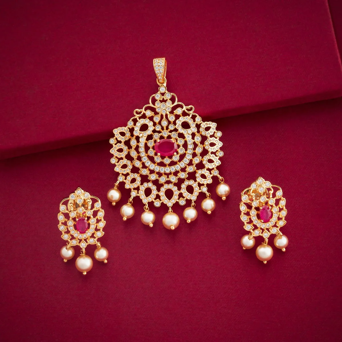 Zircon Pendant Earring 197138 - Image 2