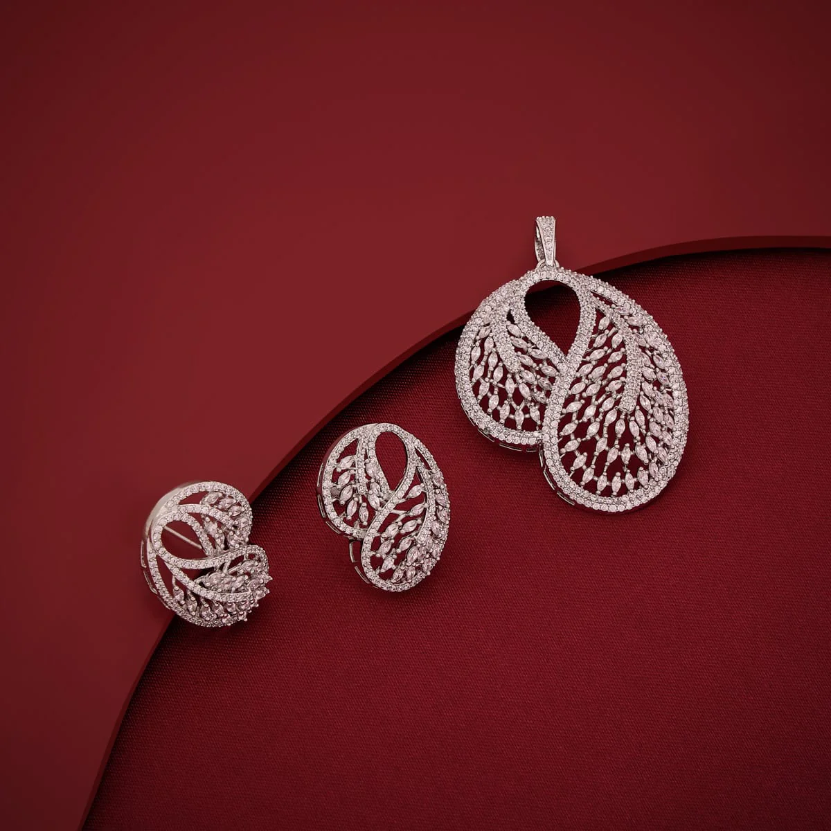 Zircon Pendant Earring 197161 - Image 2